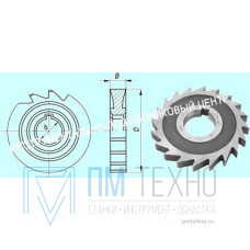 Фреза дисковая пазовая  100х14х32 Р18, Z =16 затылованная