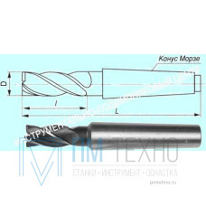 Фреза Концевая d28,0х100х200 к/х  Р6М5  Z=5 КМ3