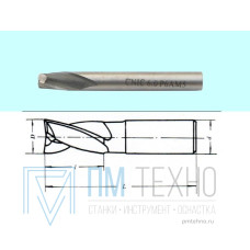 Фреза Шпоночная d 8,0х14х50 ц/х Р6АМ5 