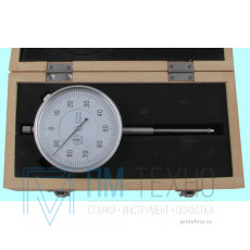 Индикатор Часового типа ИЧ-50, 0-50мм кл.точн.1 цена дел.0.01 d80мм (без ушка) 