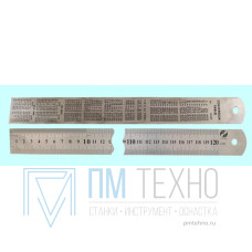 Линейка Металлическая 1200х33х1.3 мм с двухсторонней шкалой 