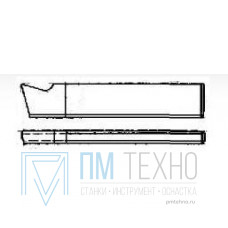 Резец Отрезной  3х12х100 Р6М5 пластинчатый 2131-4201 (косой профиль монолит)
