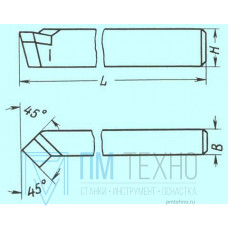 Резец Проходной отогнутый 25х16х140 Р6М5